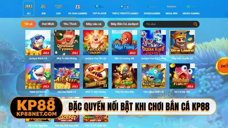 Đặc quyền nổi bật khi chơi bắn cá KP88