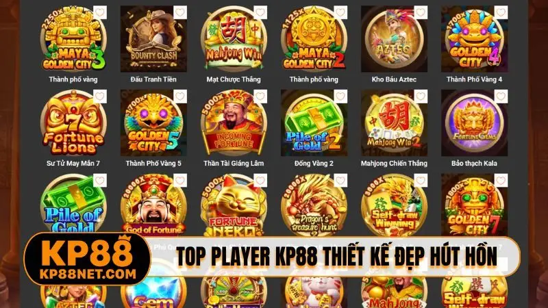 Nổ hũ Top Player KP88 thiết kế đẹp hút hồn